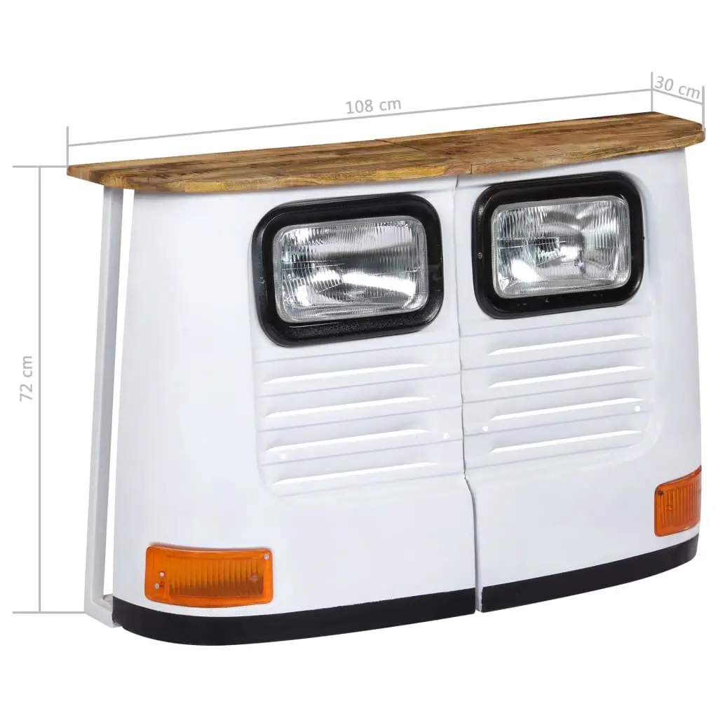 Sideboard Storage Cabinet for Home and Garden 2 Parts White Solid Mango Wood Industrial Rustic Style