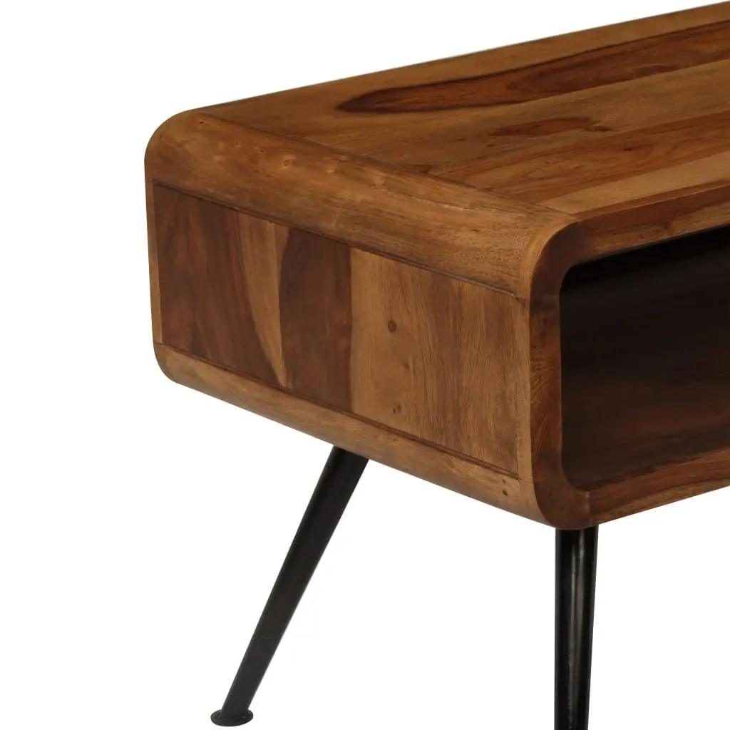 Coffee Table Solid Acacia Wood Brown Vintage Accent Living Room Furniture