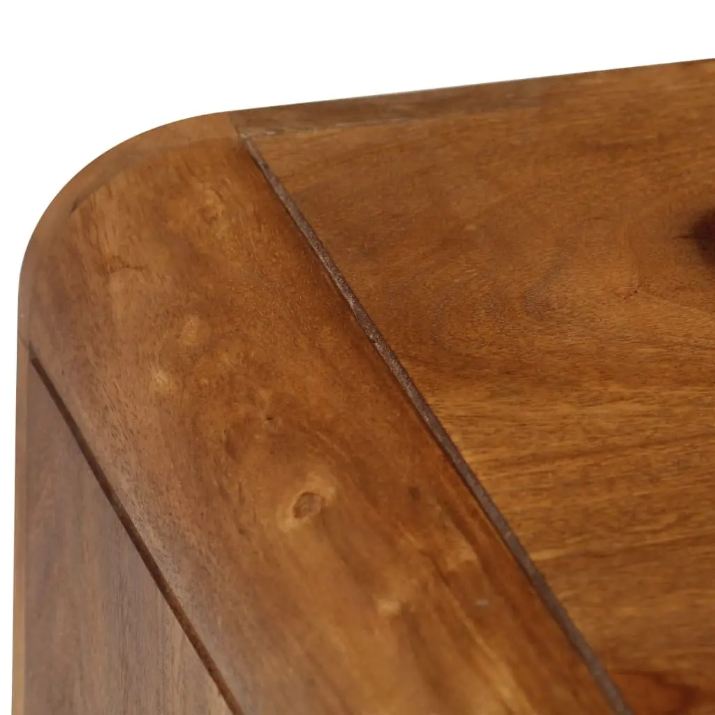 Coffee Table Solid Acacia Wood Brown Vintage Accent Living Room Furniture