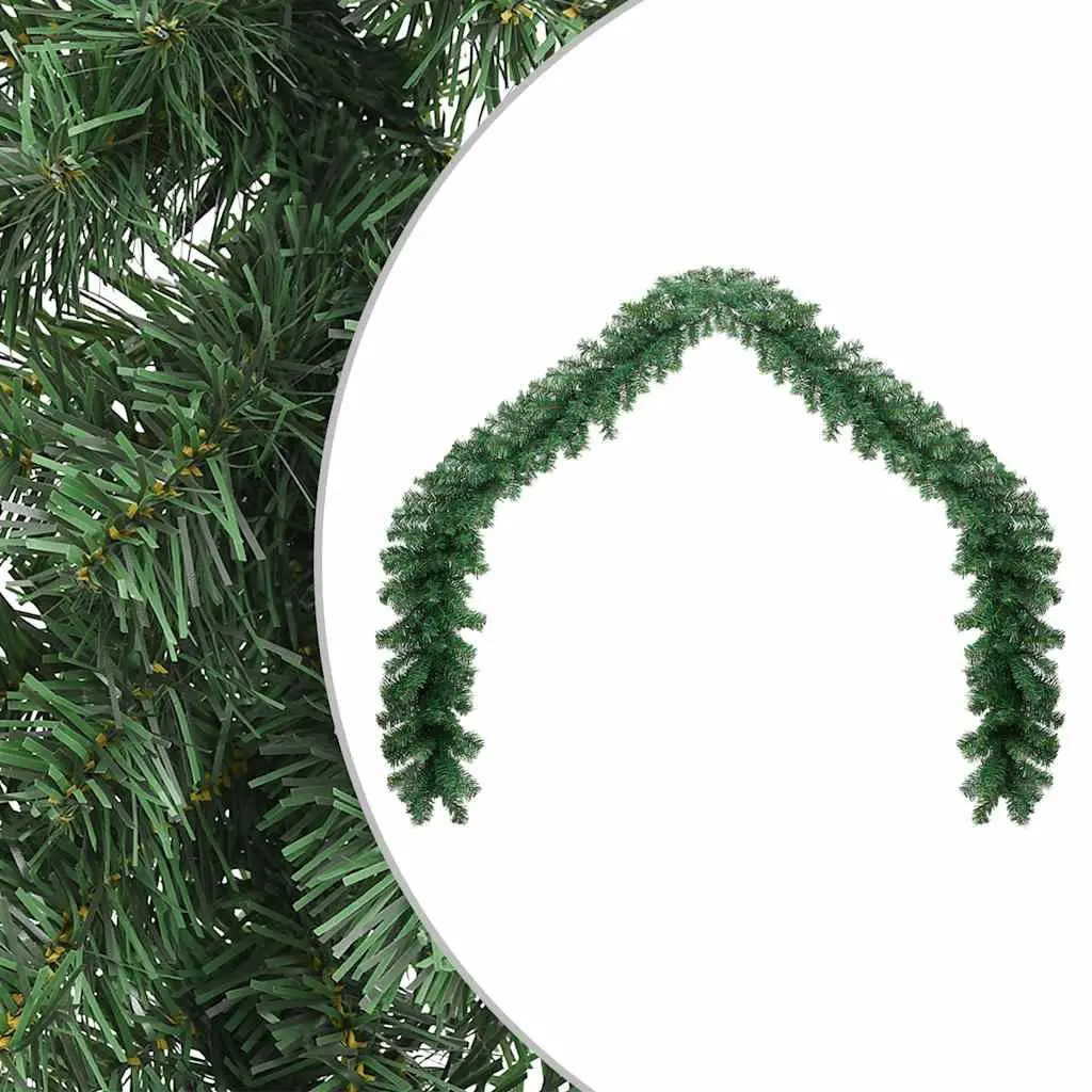 Christmas Garland Indoor Outdoor Green PVC 20m