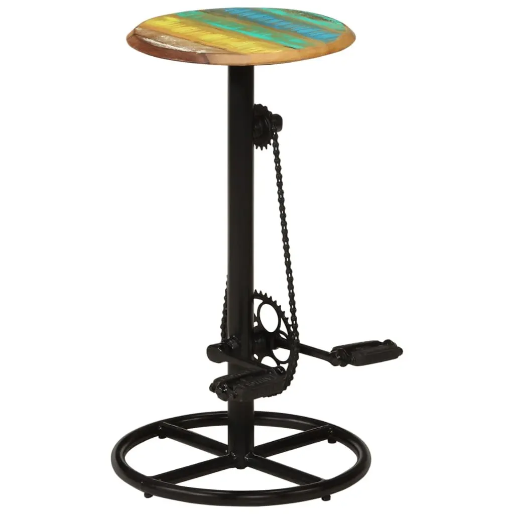 Bar Stools Kitchen Dining Room 2 Piece Solid Reclaimed Wood Brown