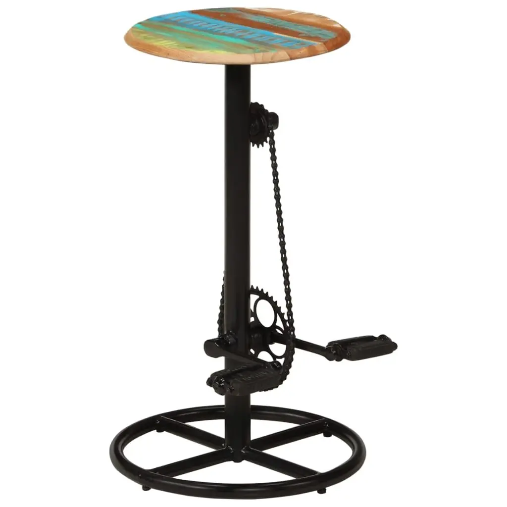 Bar Stools Kitchen Dining Room 2 Piece Solid Reclaimed Wood Brown
