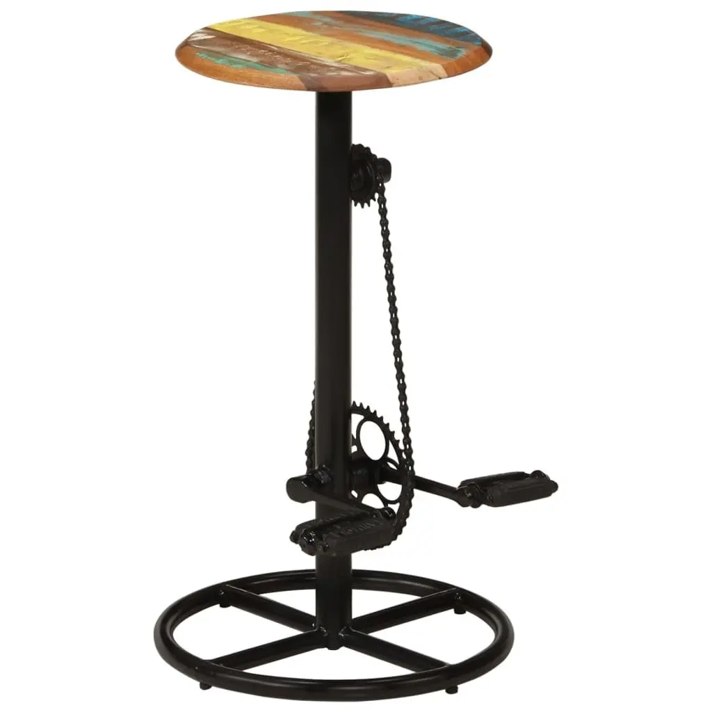 Bar Stools Kitchen Dining Room 2 Piece Solid Reclaimed Wood Brown