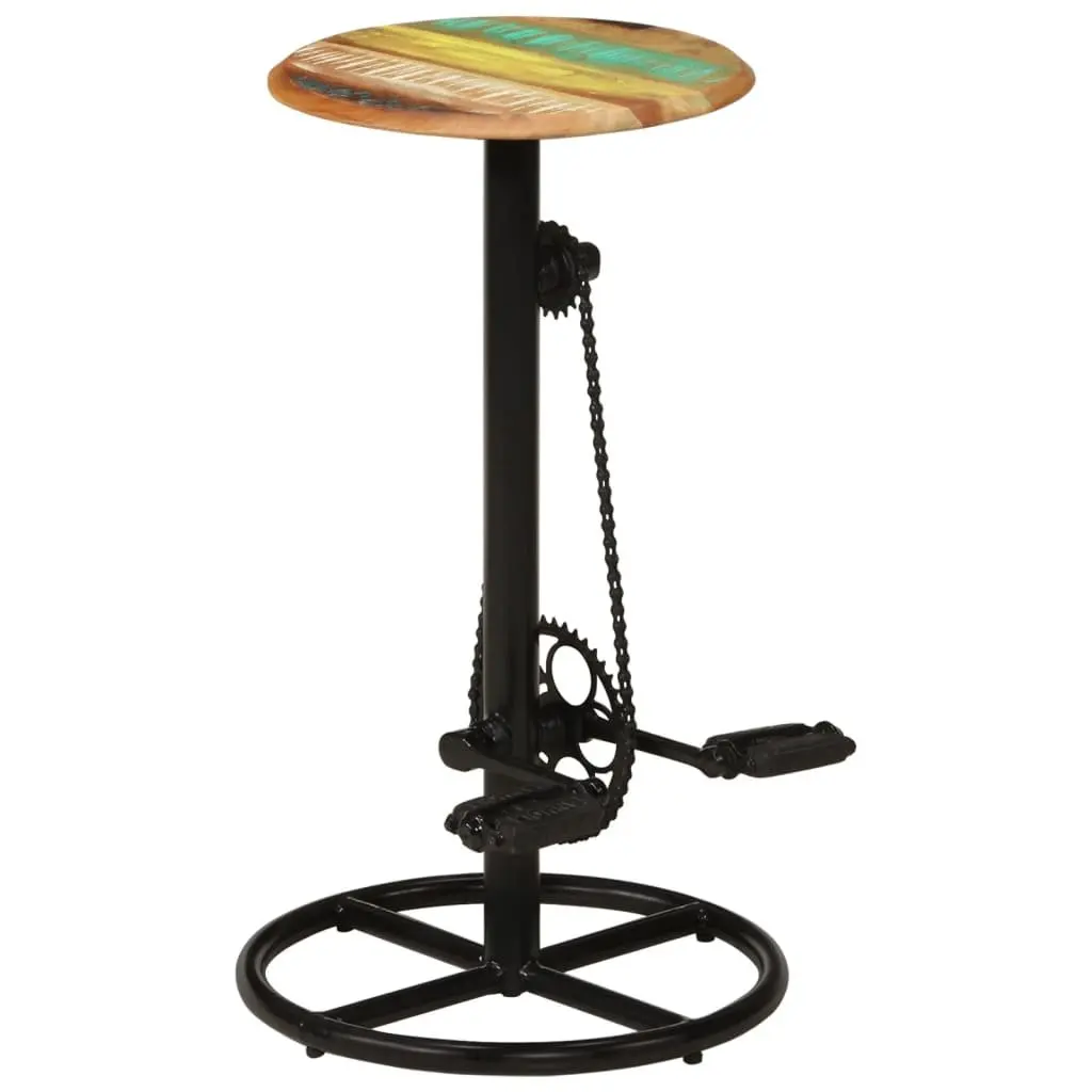 Bar Stools Kitchen Dining Room 2 Piece Solid Reclaimed Wood Brown