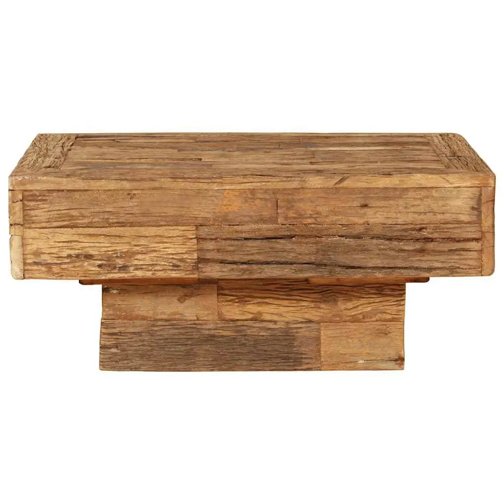 Coffee Table Solid Reclaimed Wood 70x70x30cm Brown Vintage Retro Side End
