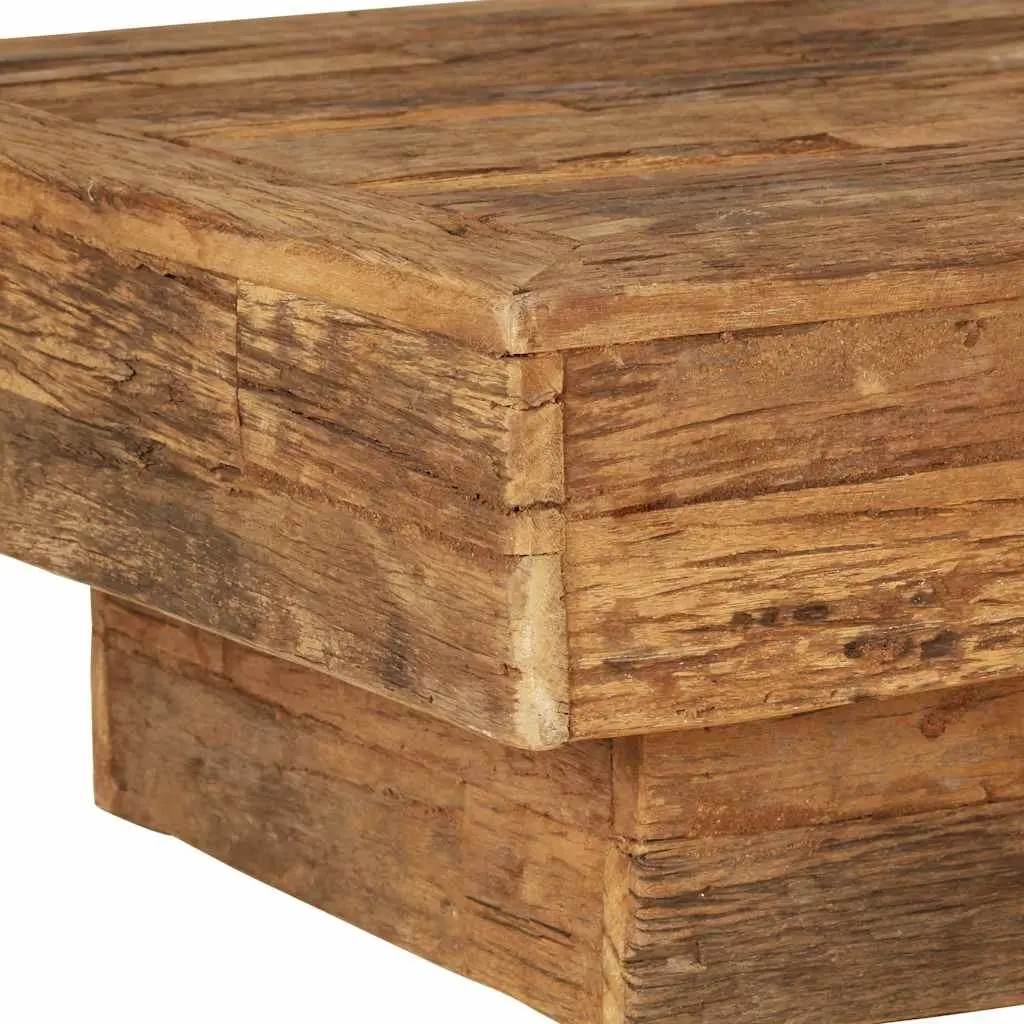 Coffee Table Solid Reclaimed Wood 70x70x30cm Brown Vintage Retro Side End
