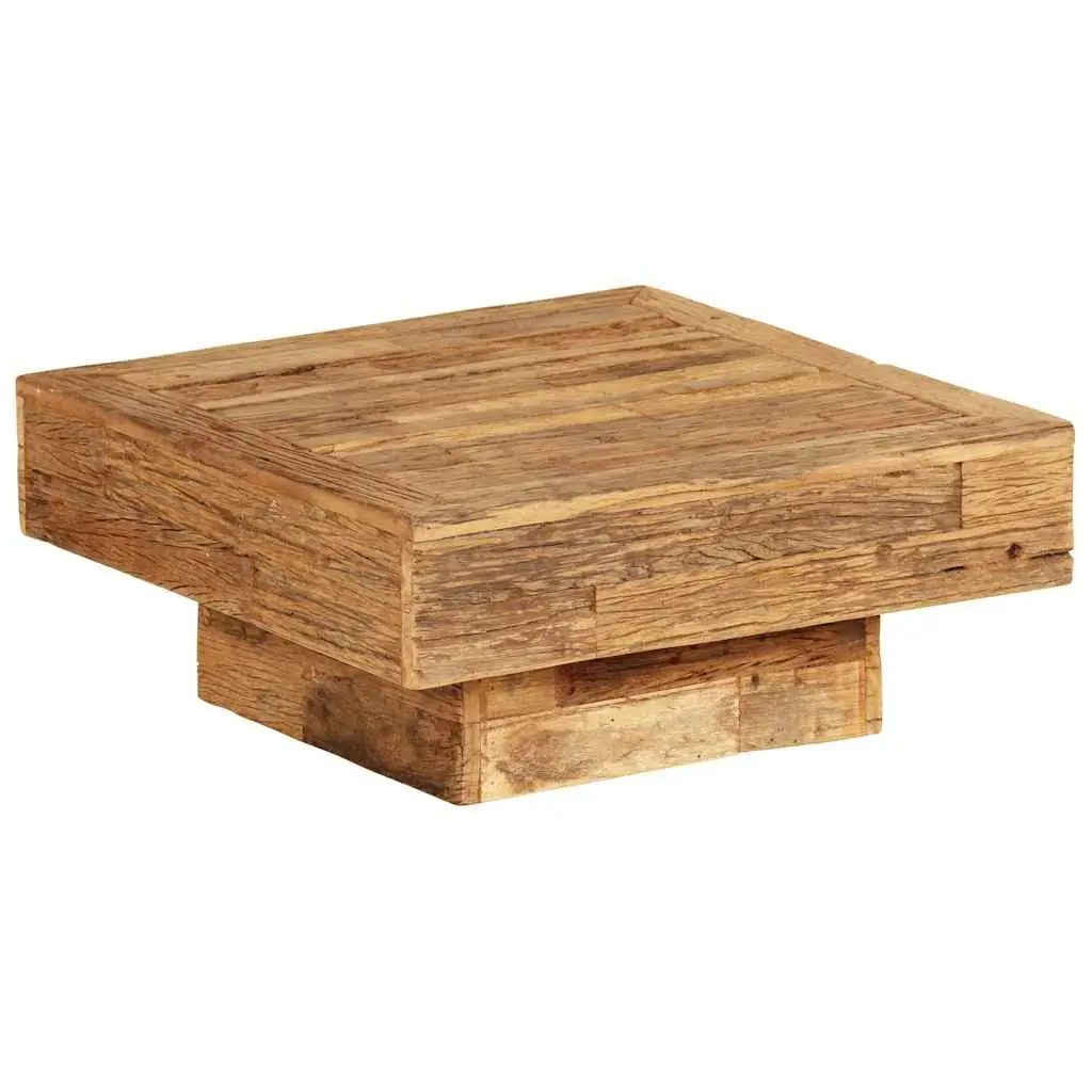 Coffee Table Solid Reclaimed Wood 70x70x30cm Brown Vintage Retro Side End