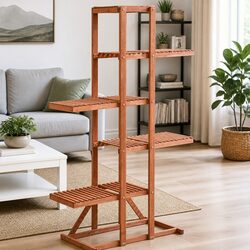 Wooden Plant Stand Specs: Cedar, 36x86x139 cm