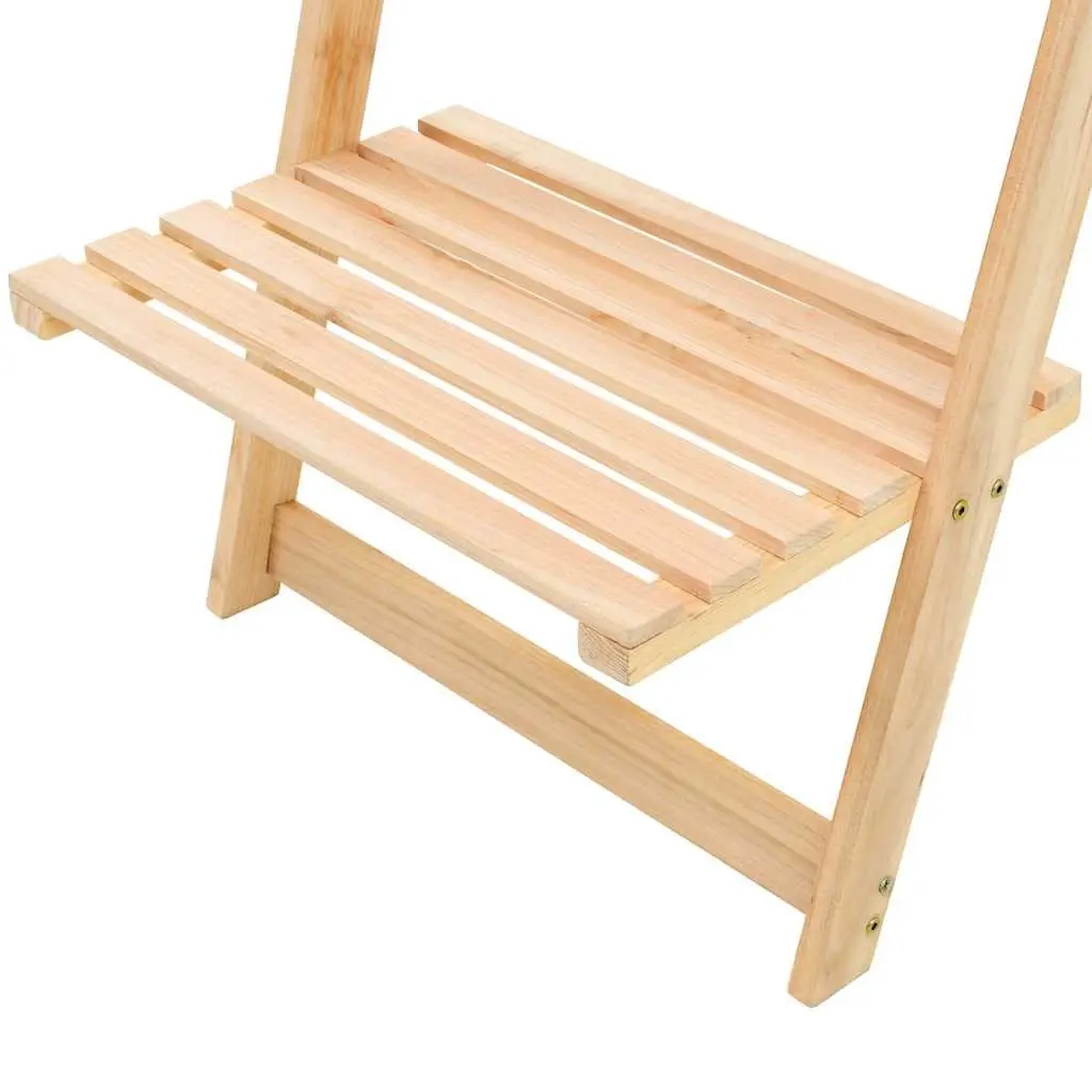 Ladder Wall Shelf Beige Cedar Wood Display Unit Plants Books Decorative Items