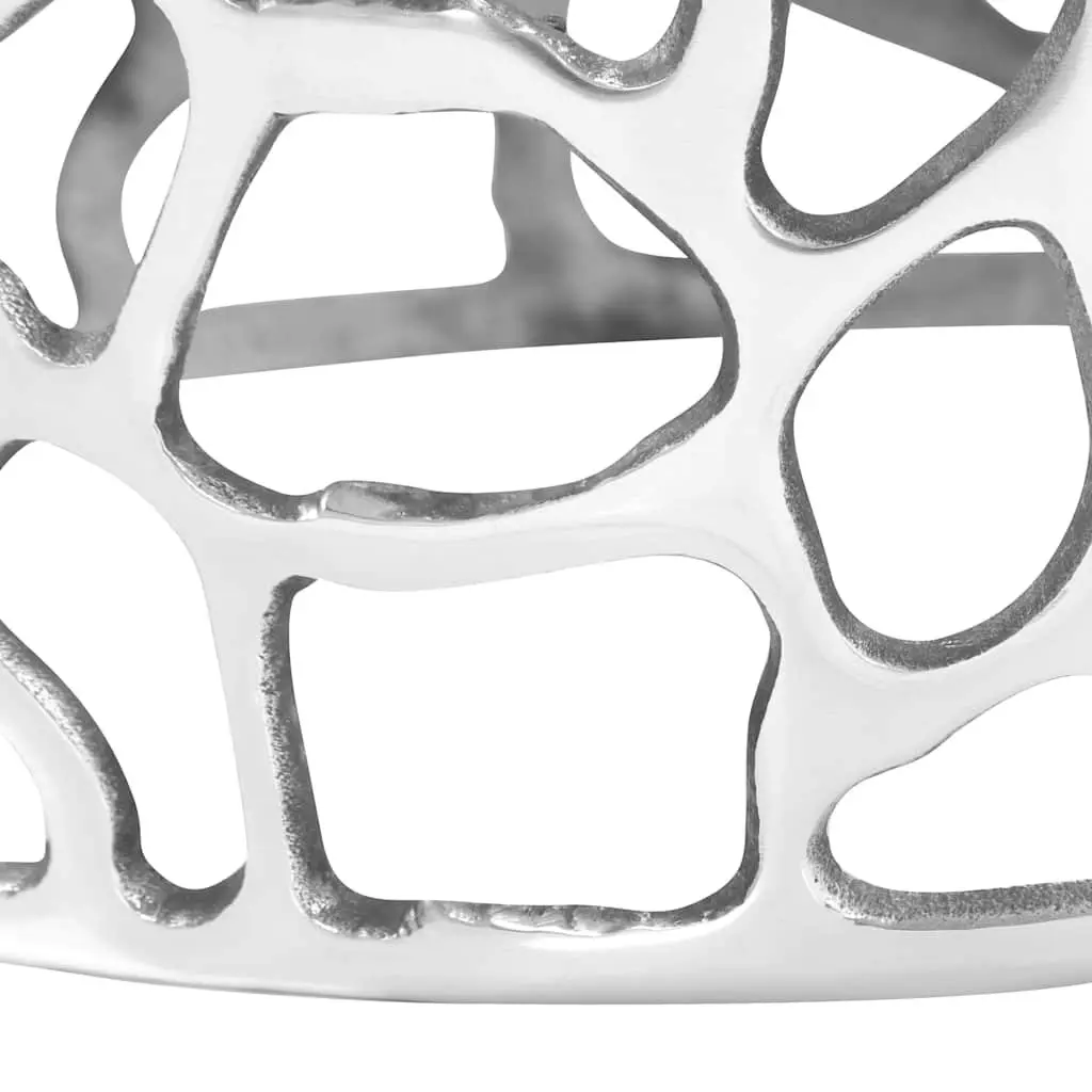 Coffee Table Cast Aluminium Silver 70x30cm Accent Side End Couch Table Decor