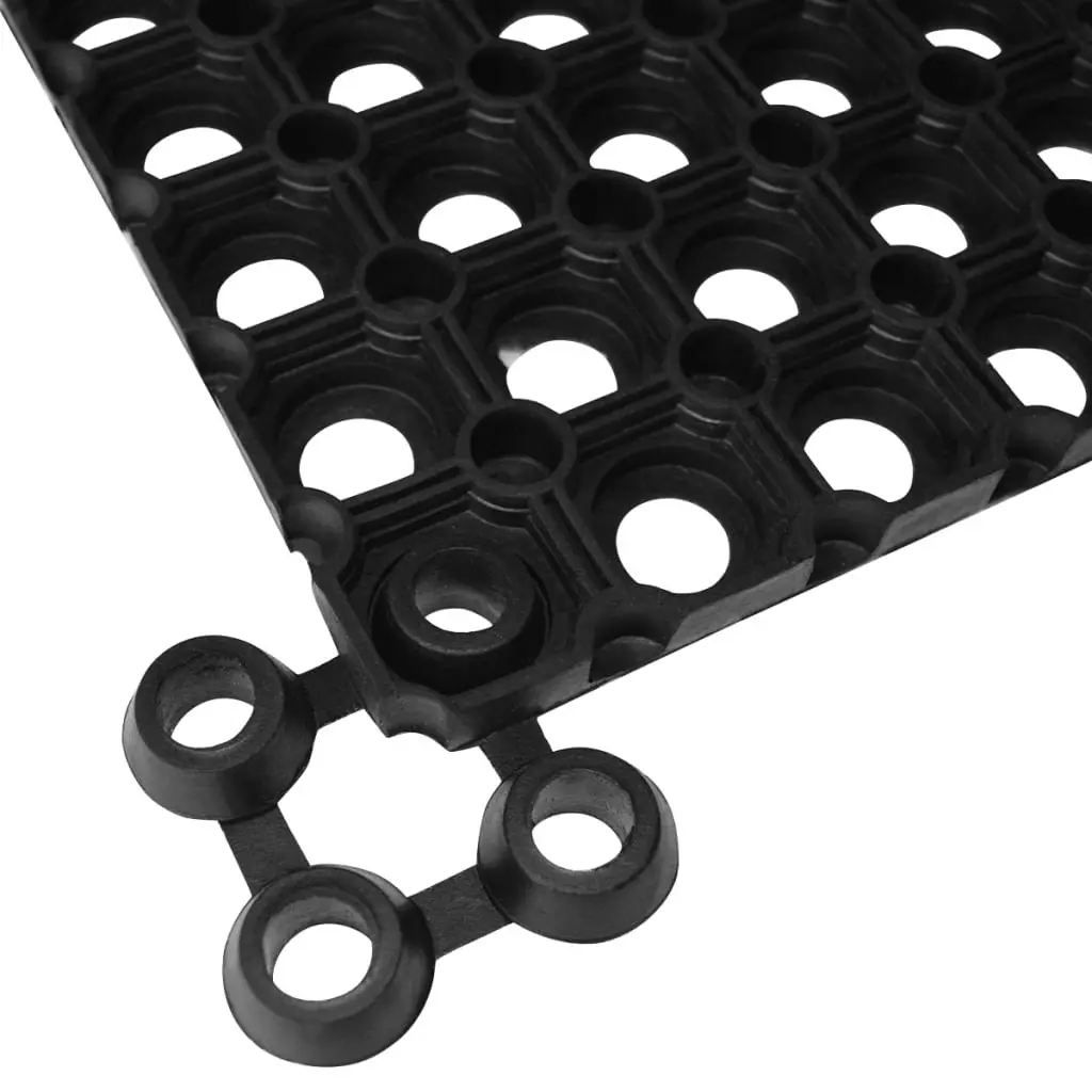 Rubber Mat Connectors 10 Pack Black Easy Installation Outdoor Indoor Non-Slip
