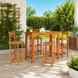 Bar Table - Solid Acacia Wood, 120x60x105cm