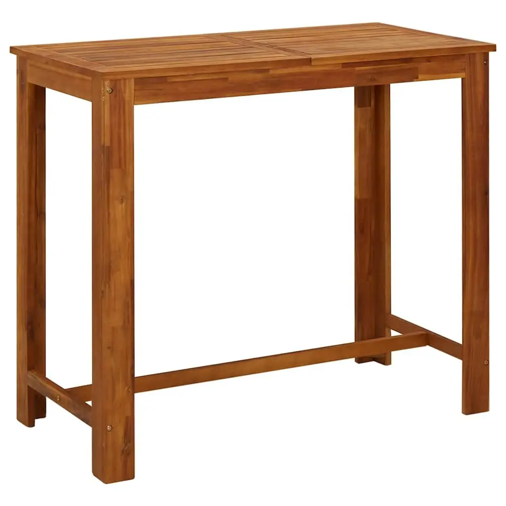 Bar Table Solid Wood Kitchen Dining Room Furniture Brown 120x60x105cm