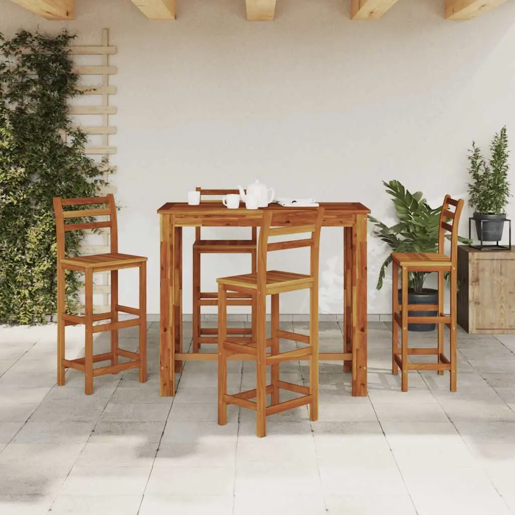 Bar Table Solid Wood Kitchen Dining Room Furniture Brown 120x60x105cm