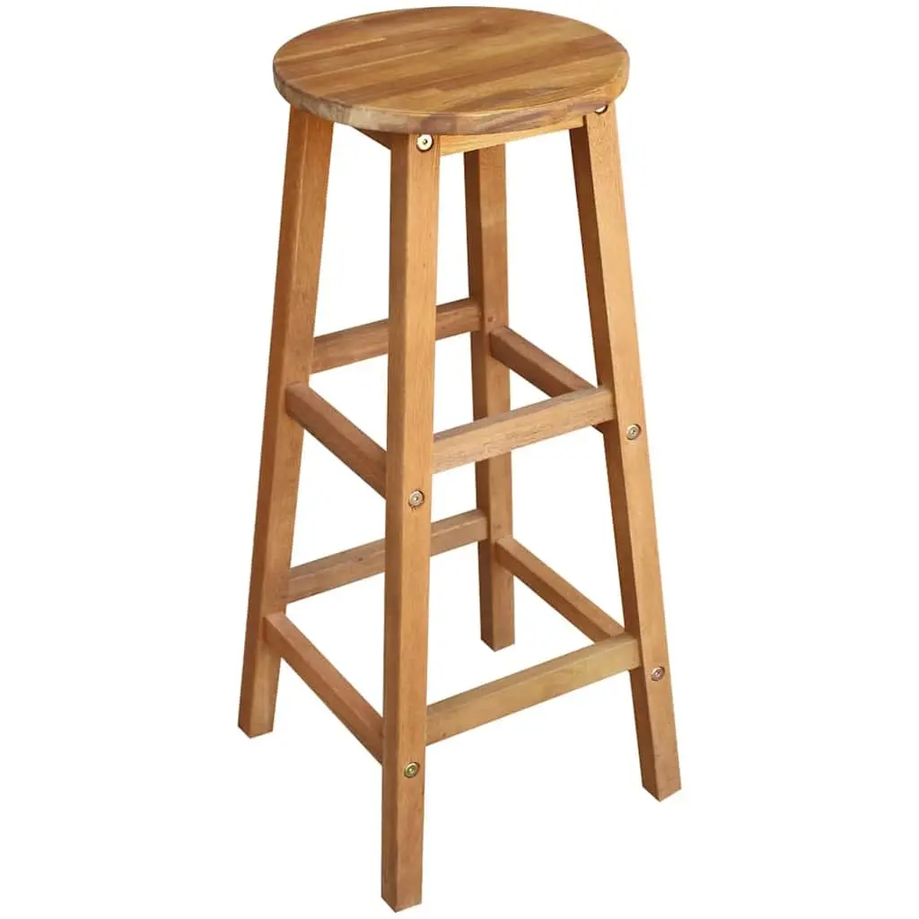 Solid Acacia Bar Table and Stool Set 7 Pieces