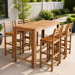 7-Piece Rustic Bar Table and Chair Set Specifications