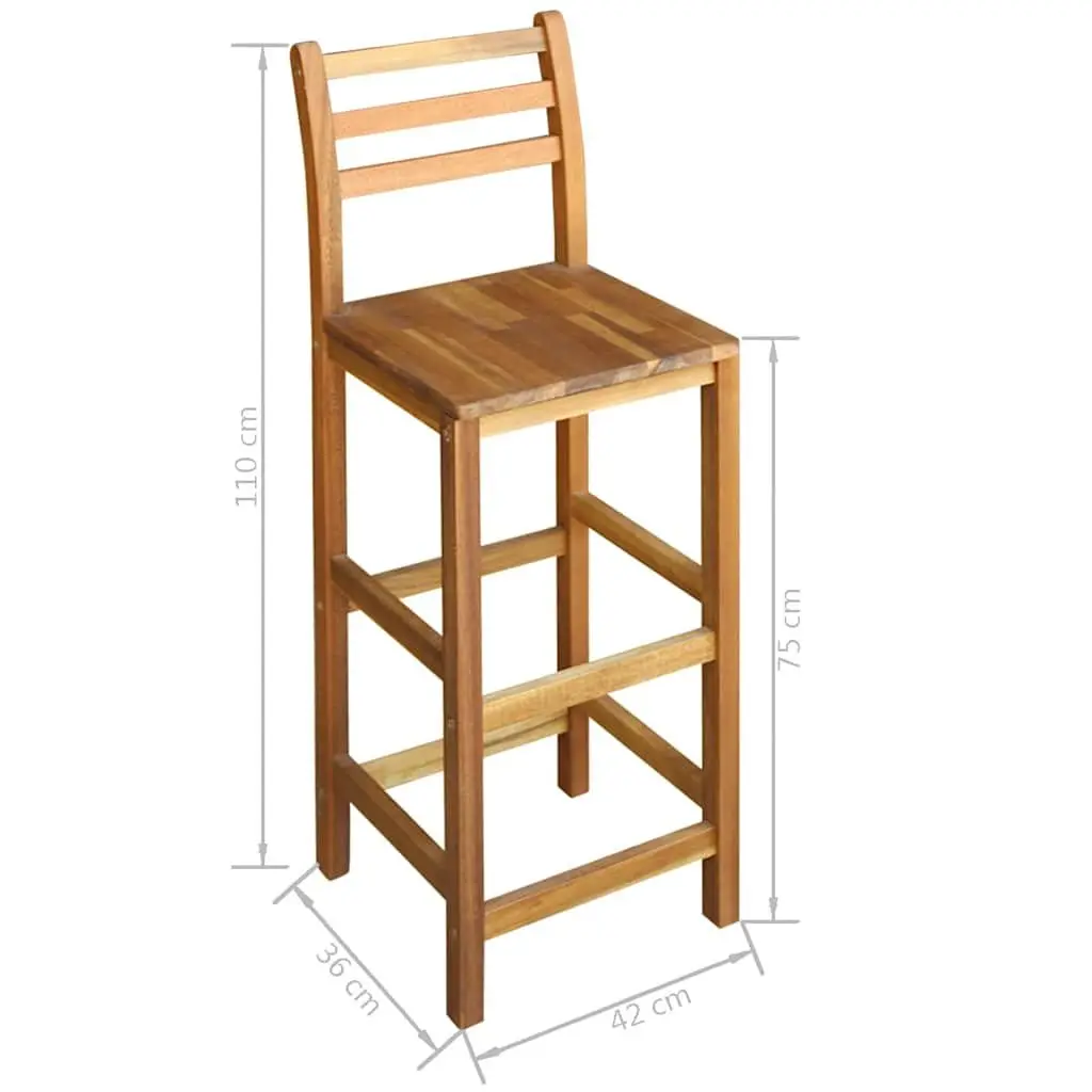 7-Piece Rustic Bar Table and Chair Set