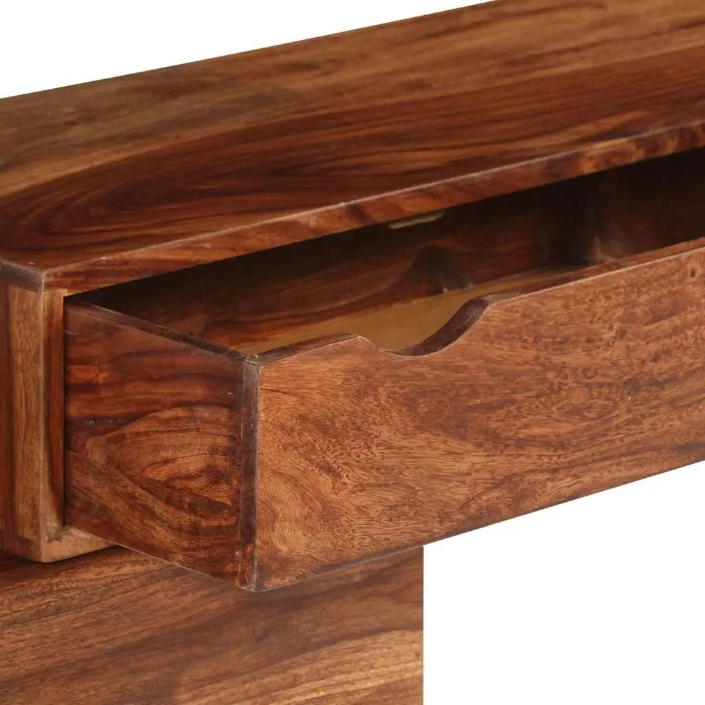 TV Cabinet Living Room Solid Wood Acacia Brown 200 x 30 x 35 cm 2 Drawers