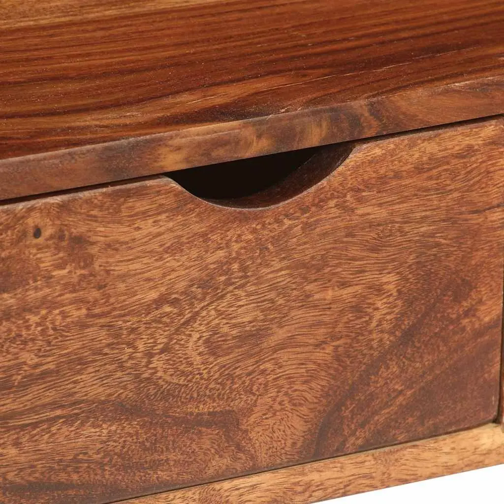 TV Cabinet Living Room Solid Wood Acacia Brown 200 x 30 x 35 cm 2 Drawers