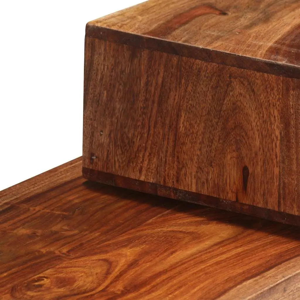 TV Cabinet Living Room Solid Wood Acacia Brown 200 x 30 x 35 cm 2 Drawers