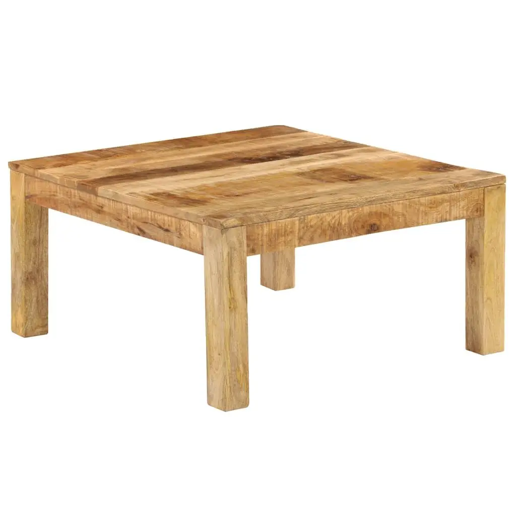 Coffee Table 80x80x40 cm Brown Solid Mango Wood Living Room Accent Furniture