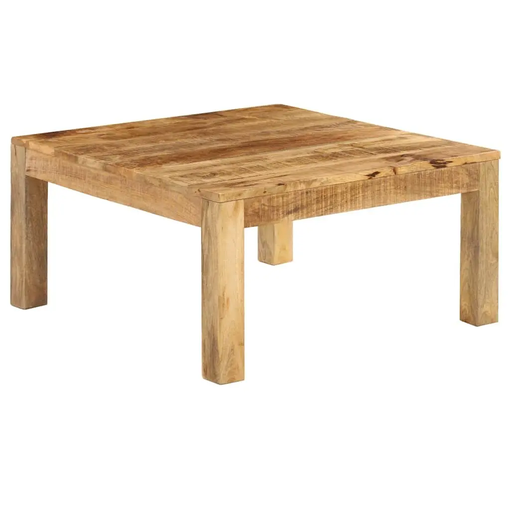 Coffee Table 80x80x40 cm Brown Solid Mango Wood Living Room Accent Furniture
