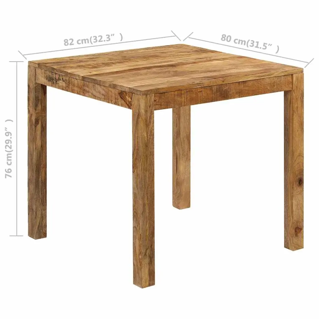 Solid Mango Wood Dining Table Brown Kitchen Room Furniture Farmhouse Style