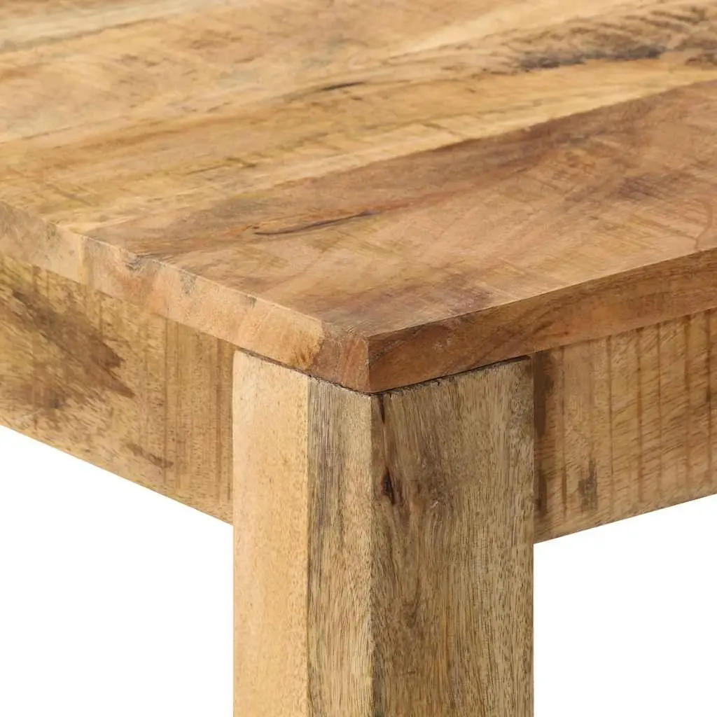 Solid Mango Wood Dining Table Brown Kitchen Room Furniture Farmhouse Style