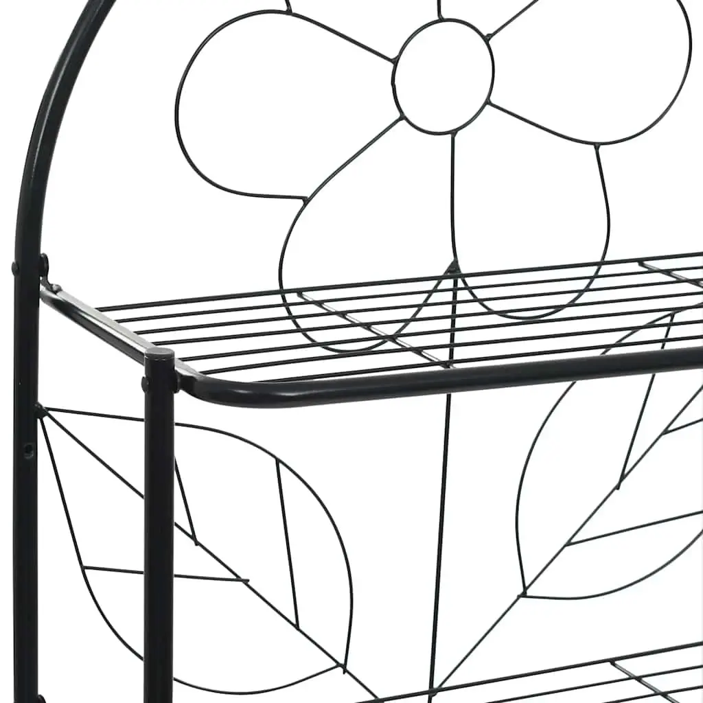 Steel Frame Toilet Organizer for Bathroom or Laundry Black 60x33x174cm