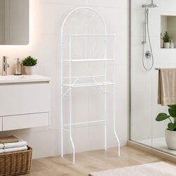 Toilet Rack Specifications: Durable, White, Steel Frame