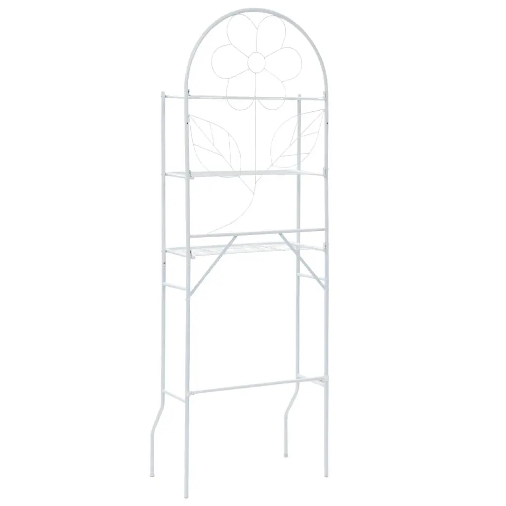 Toilet Rack White Bathroom Storage Organizer Towel Holder Over Tank Stand