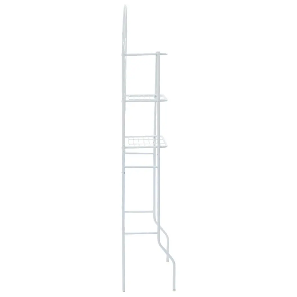 Toilet Rack White Bathroom Storage Organizer Towel Holder Over Tank Stand