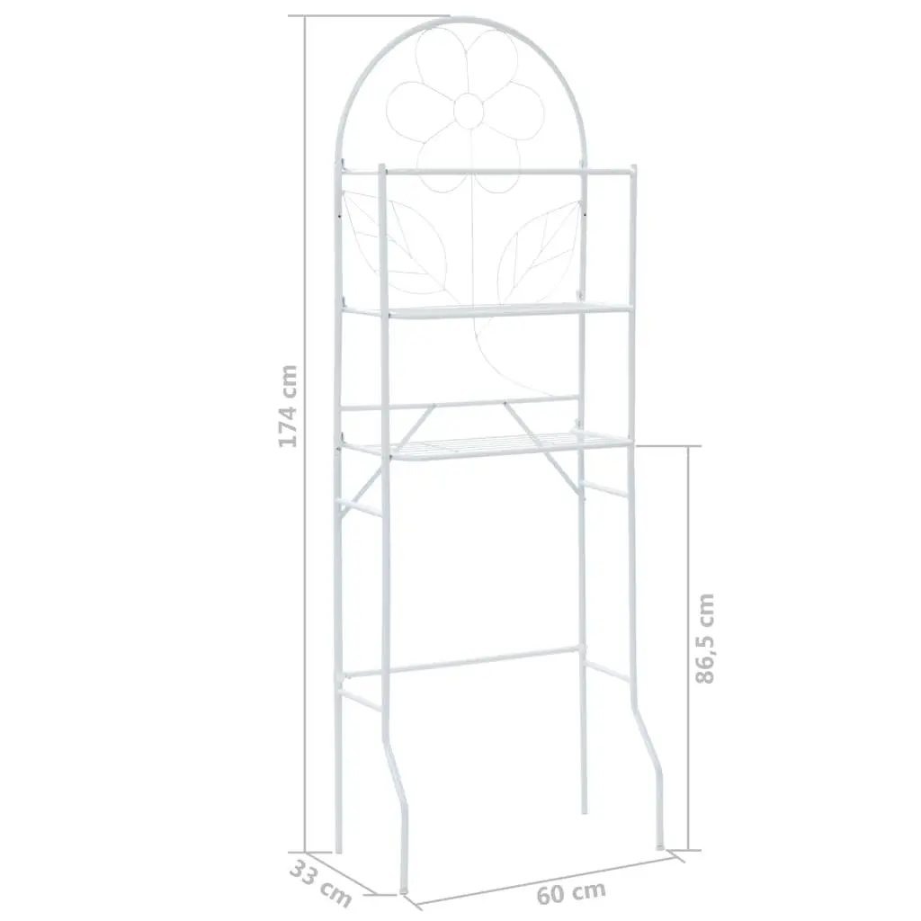 Toilet Rack White Bathroom Storage Organizer Towel Holder Over Tank Stand