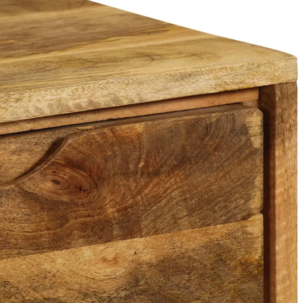 Sideboard Solid Mango Wood Brown Storage Cabinet Vintage Furniture 90x30x69cm