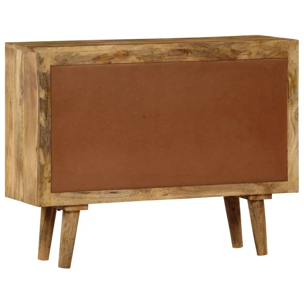 Sideboard Solid Mango Wood Brown Storage Cabinet Vintage Furniture 90x30x69cm