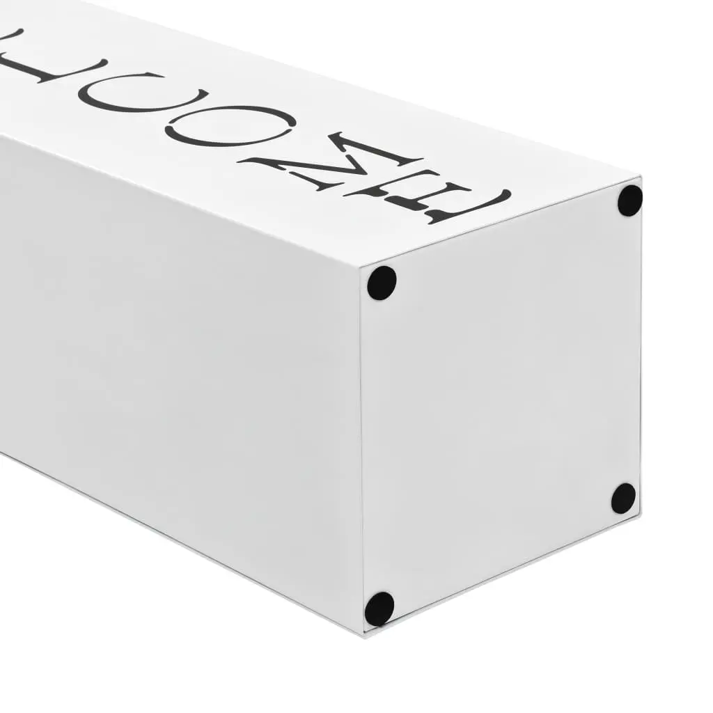 Umbrella Stand for Entrance Hall White Steel Modern Storage Rack with Drip Tray