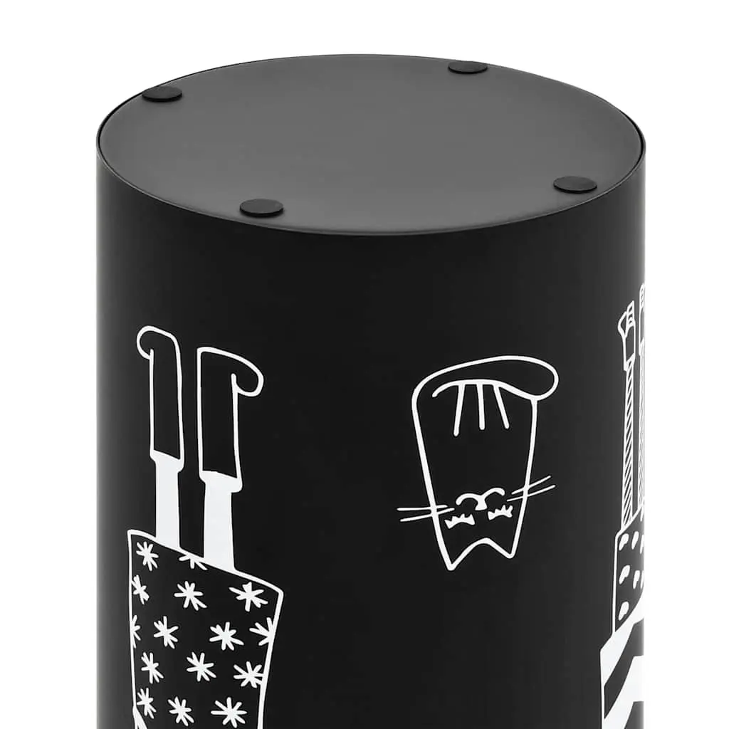 Umbrella Stand Black Modern Steel for Home Entryway Size