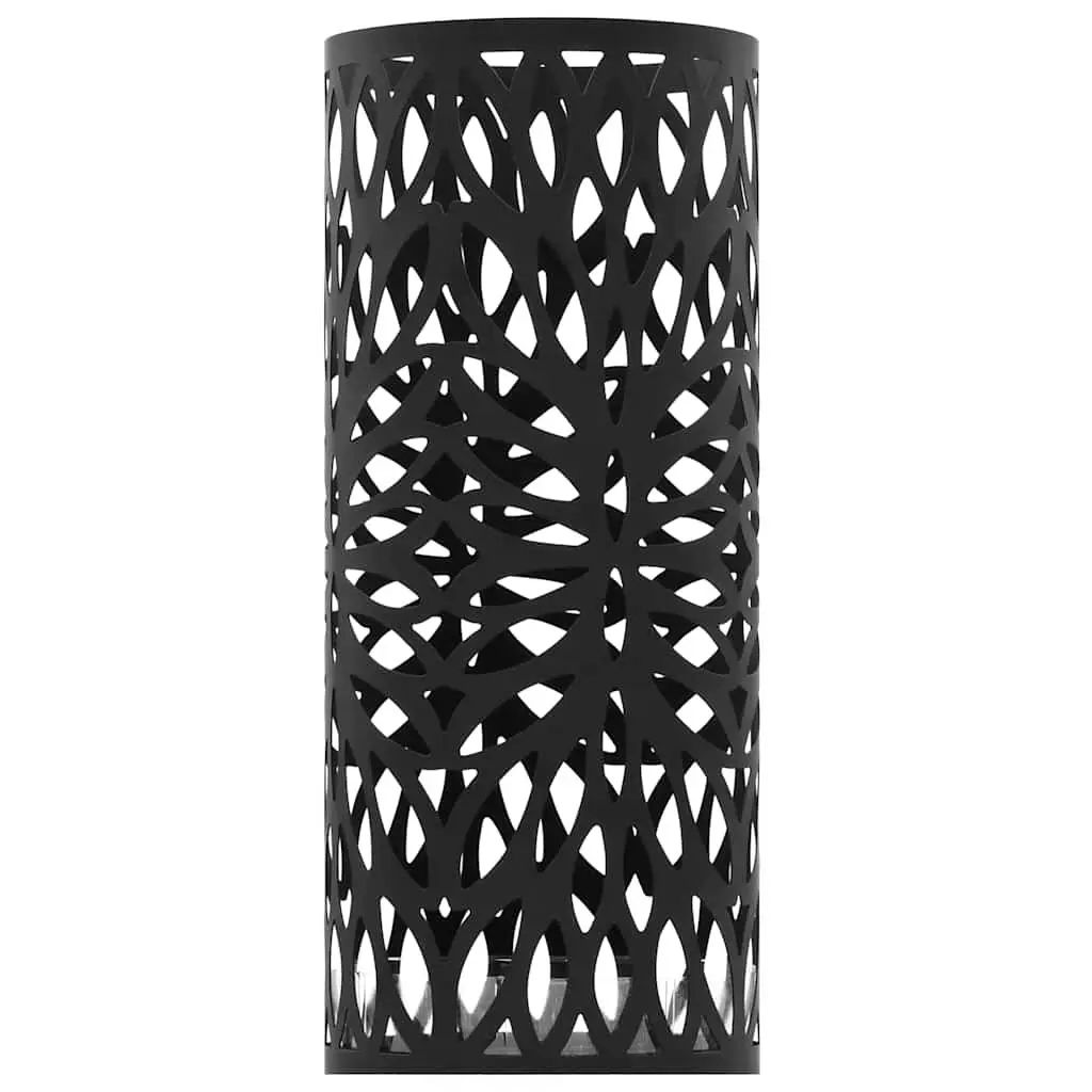 Umbrella Stand for Home Use Black Steel Size with Removable Drip Tray