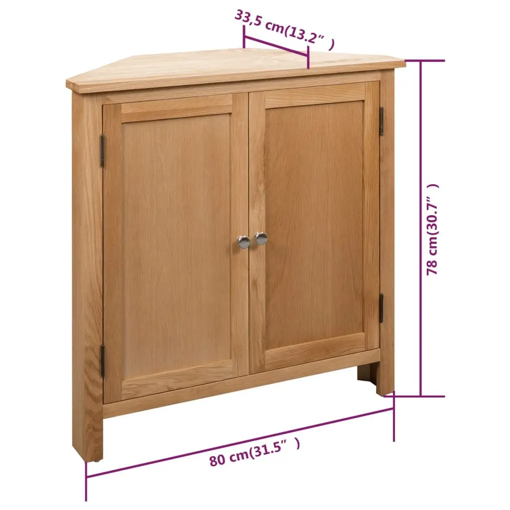Corner Cabinet 80x33.5x78 cm Brown Wooden Storage Organiser for Hallway Living
