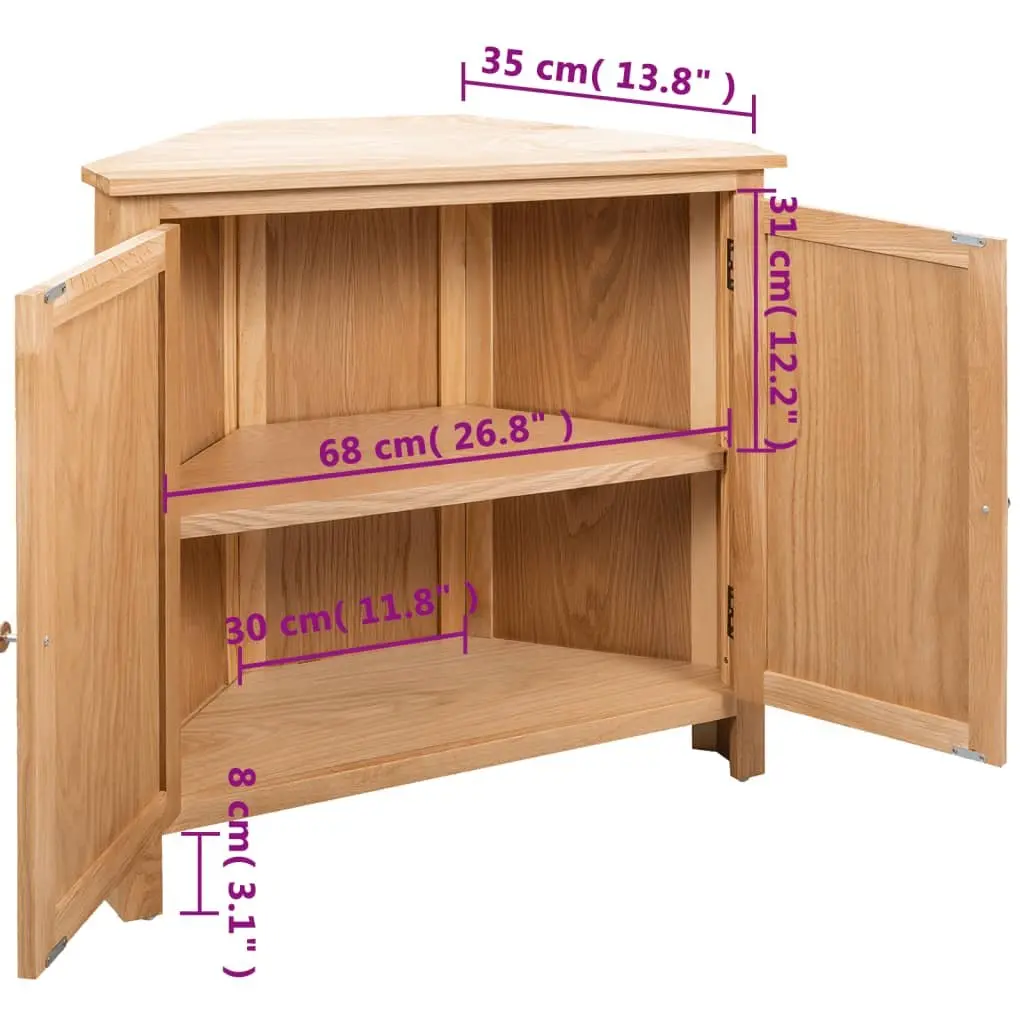Corner Cabinet 80x33.5x78 cm Brown Wooden Storage Organiser for Hallway Living