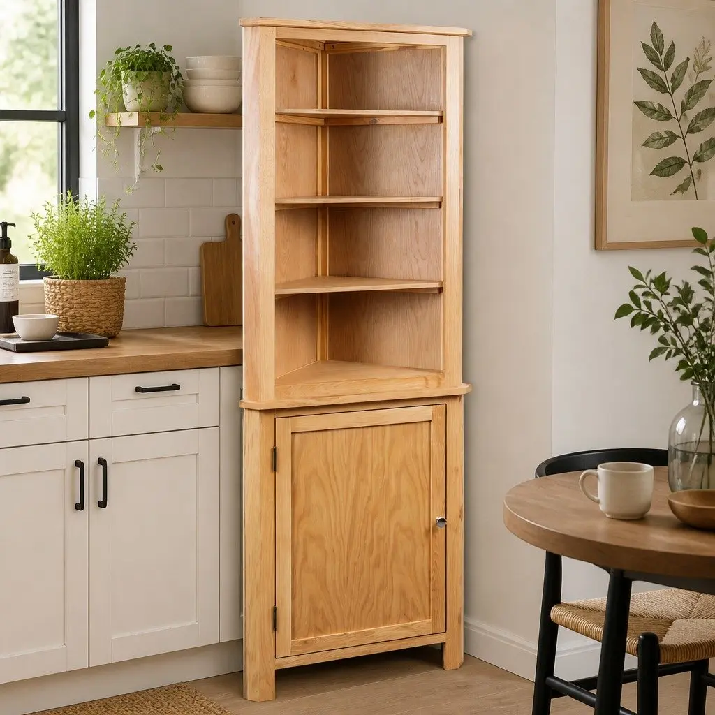 Corner Cabinet for Kitchen Lounge Dining 59x36x180 cm Brown Storage Furniture