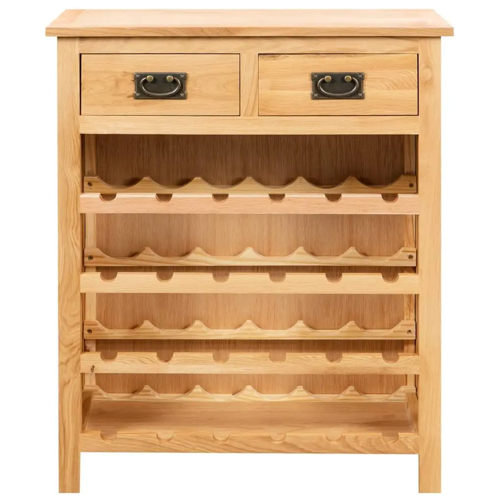 Solid Oak Wood Wine Cabinet Storage Rack Elegant Home Bar Furniture Organiser