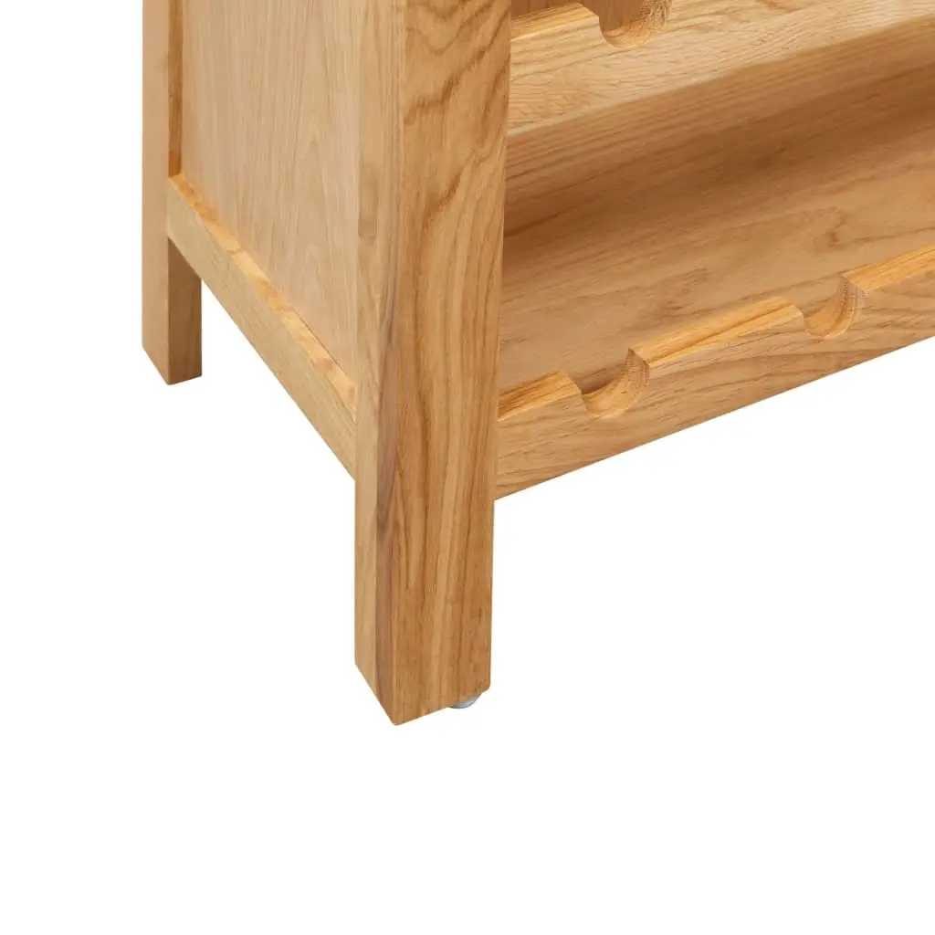Solid Oak Wood Wine Cabinet Storage Rack Elegant Home Bar Furniture Organiser