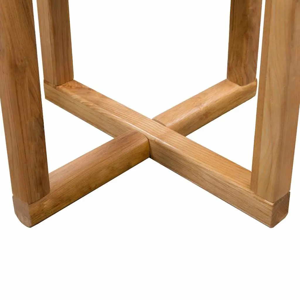 Solid Oak Wood Side Table 40x50 cm Bedside Accent End Table Shelf Brown