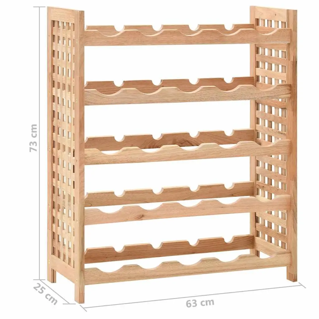 Wine Rack for 25 Bottles 5-Tier Solid Wood Storage Cabinet Home Furniture