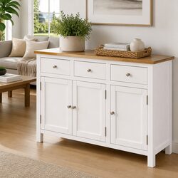 Solid Oak Wood Sideboard Dimensions 110x33.5x70 cm