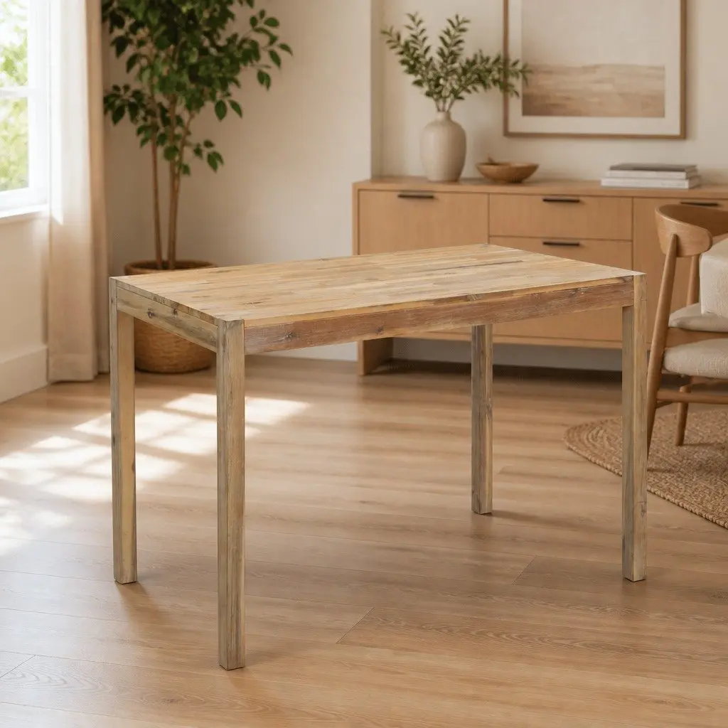 Dining Table Kitchen Room 120x70x75cm Brown Solid Acacia Wood