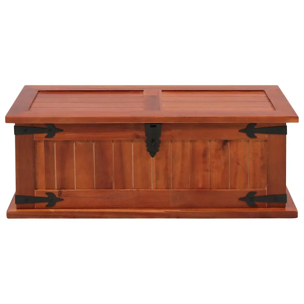 60x25x22cm Handmade Storage Chest in Brown Acacia