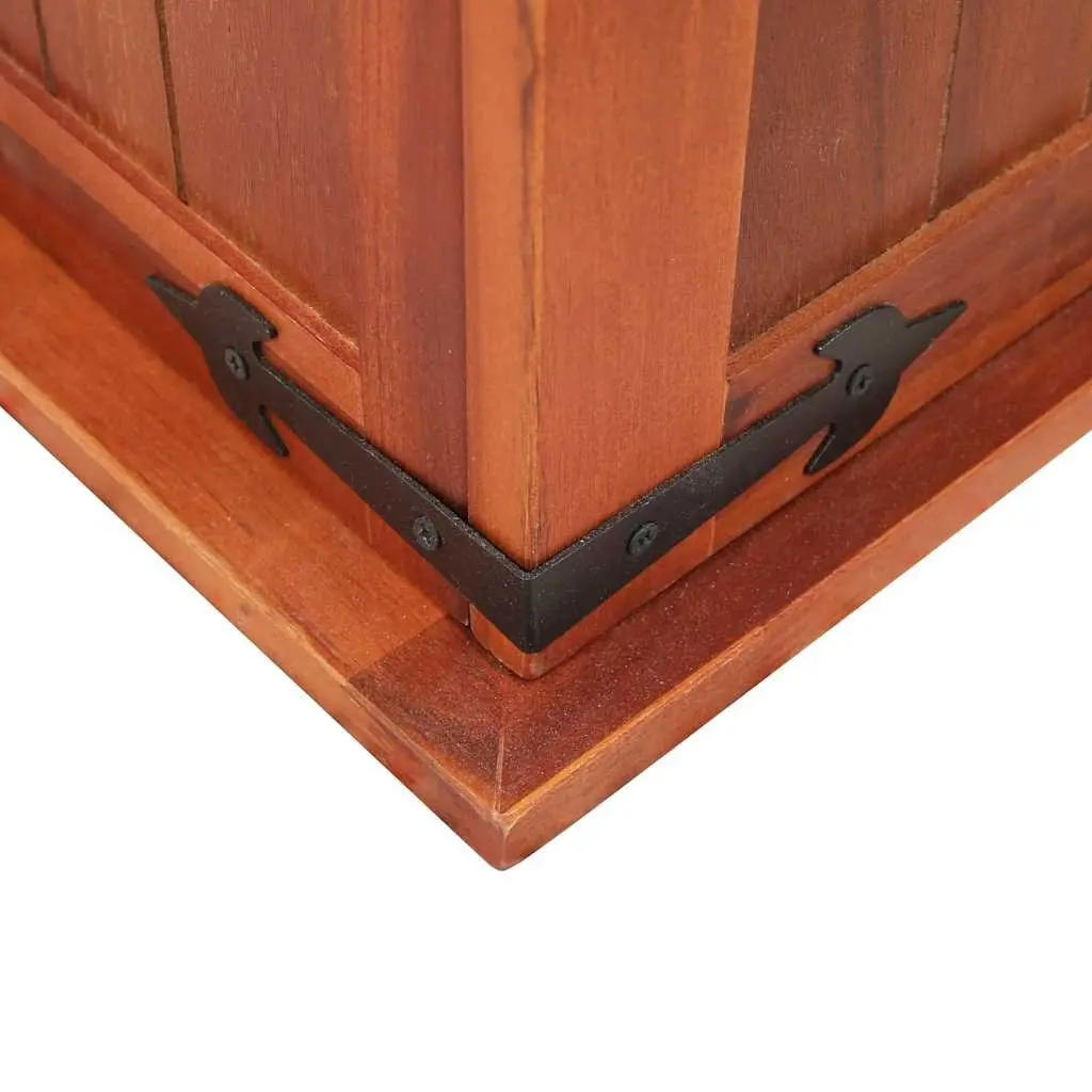60x25x22cm Handmade Storage Chest in Brown Acacia