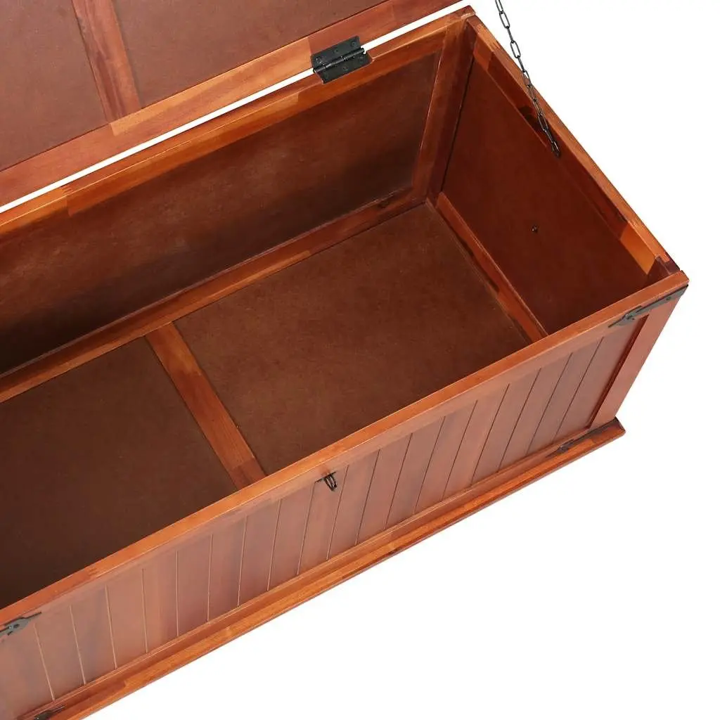 Storage Chest Solid Acacia Wood Brown 79x34x32cm Bedroom Living Room Furniture